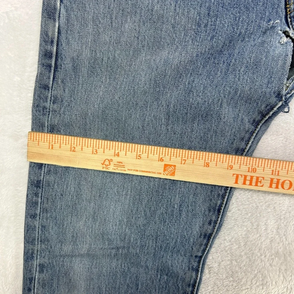 Levi's 501 Original Fit Straight Jeans Men 32X28.5 Blue Denim Button Fly - Flaws